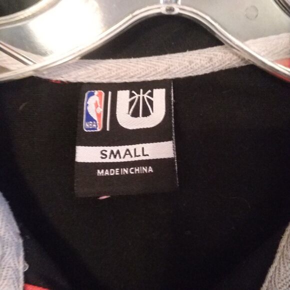 VINTAGE Chicago Bulls Men’s Small Full Zip track Jacket Black Long Sleeve Y2K - Picture 3 of 12